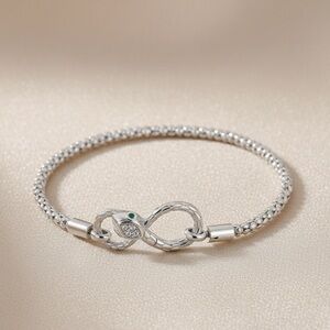 Elegant Silver Infinity Bracelet